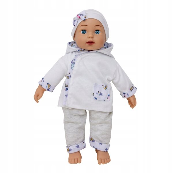 Babypuppe 40 cm, die auf Italienisch spricht und singt, weich und interaktiv Doris