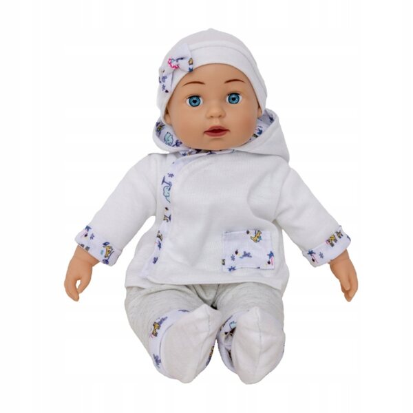 Babypuppe 40 cm, die auf Italienisch spricht und singt, weich und interaktiv Doris