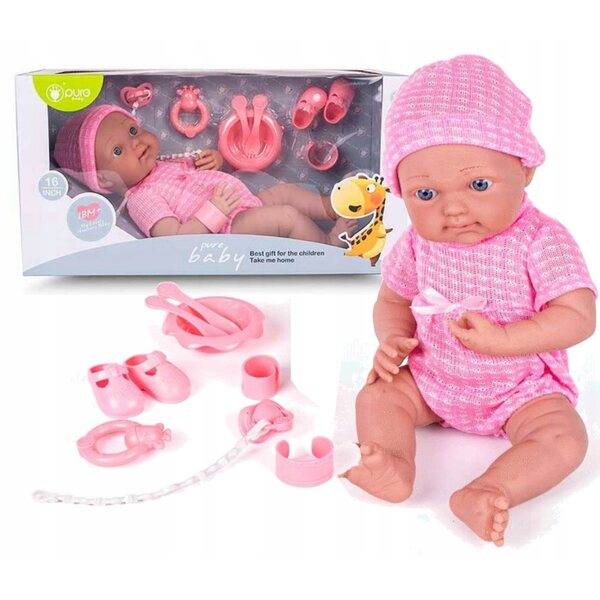 Lalleggia Bobas Realistica 40 cm con Smoczek e Accessori, Gioco per Bambine 18m+