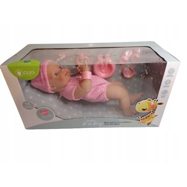 Lalleggia Bobas Realistica 40 cm con Smoczek e Accessori, Gioco per Bambine 18m+