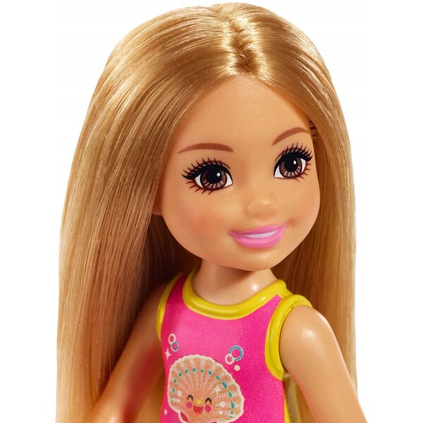 Barbie Chelsea Spiaggia Mattel GLN70 - Bambola Bionda 13 cm per Bambini 3+