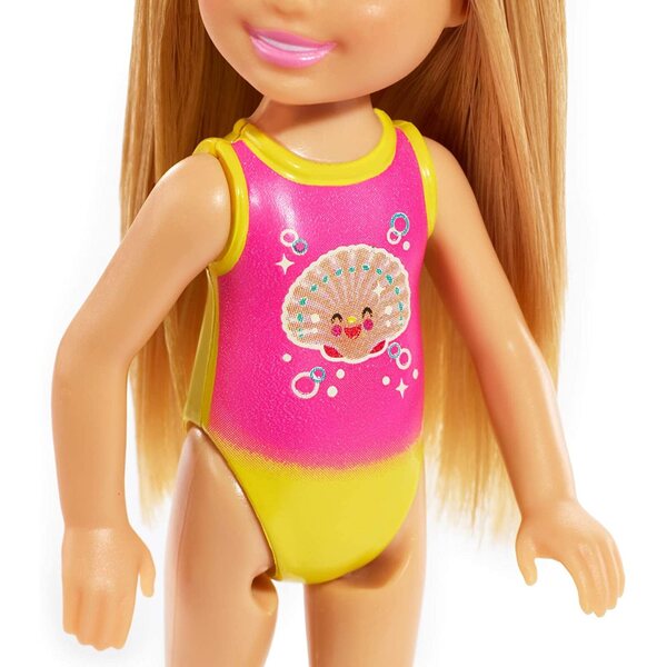Barbie Chelsea Spiaggia Mattel GLN70 - Bambola Bionda 13 cm per Bambini 3+