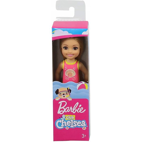 Barbie Chelsea Spiaggia Mattel GLN70 - Bambola Bionda 13 cm per Bambini 3+