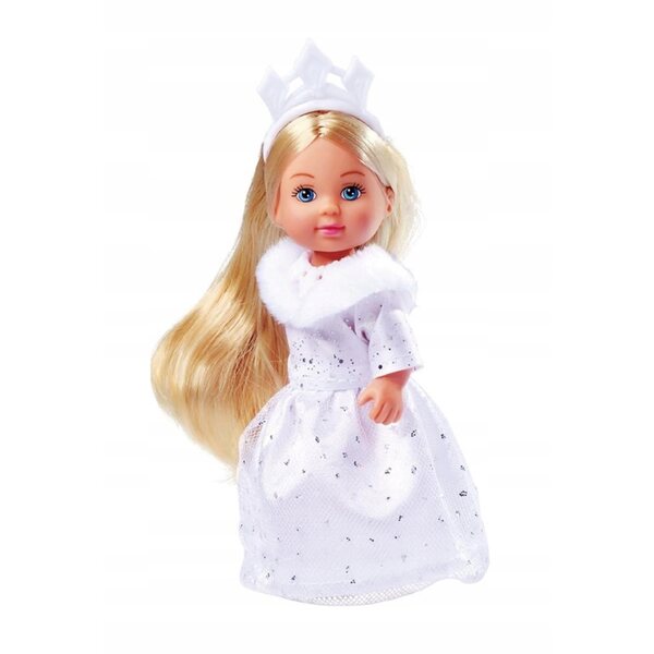 Evi Love, die Prinzessin der Träume mit weißem Winterkleid und Krone