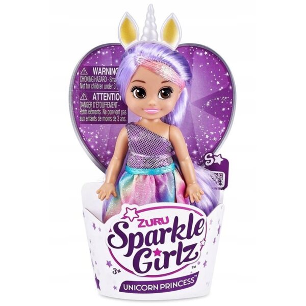 Lalcka ZURU Sparkle Girlz Einhorn Prinzessin 11 cm mit buntem Kleid