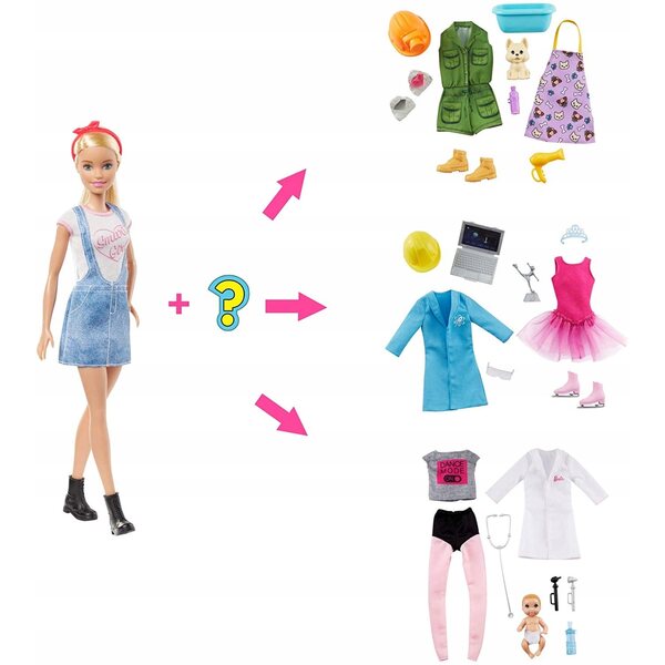 Barbie Career Niespodzianka mit 8 Überraschungen und Zubehör – Mattel 29 cm