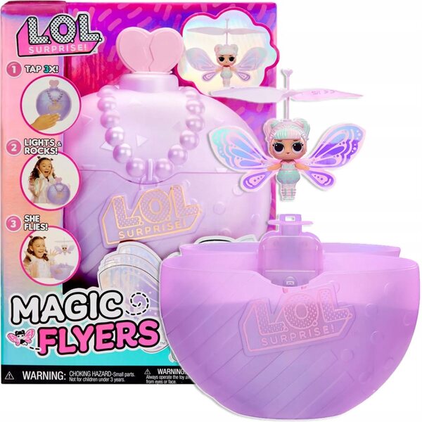 LOL Surprise Magic Wishies Flying Tot lila vleugels met lichteffecten