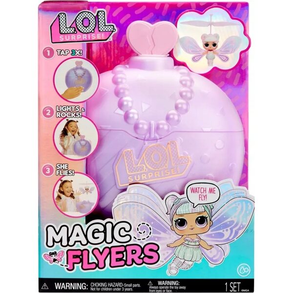 LOL Surprise Magic Wishies Flying Tot lila vleugels met lichteffecten