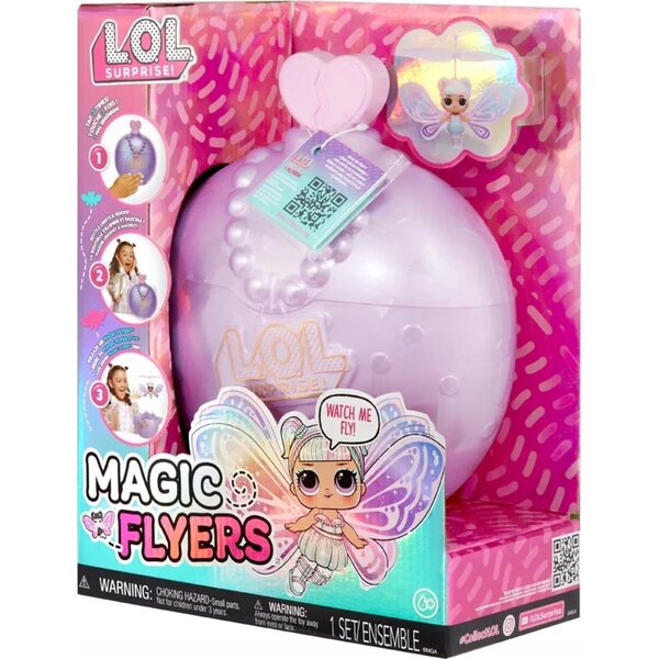 LOL Surprise Magic Wishies Flying Tot lila vleugels met lichteffecten