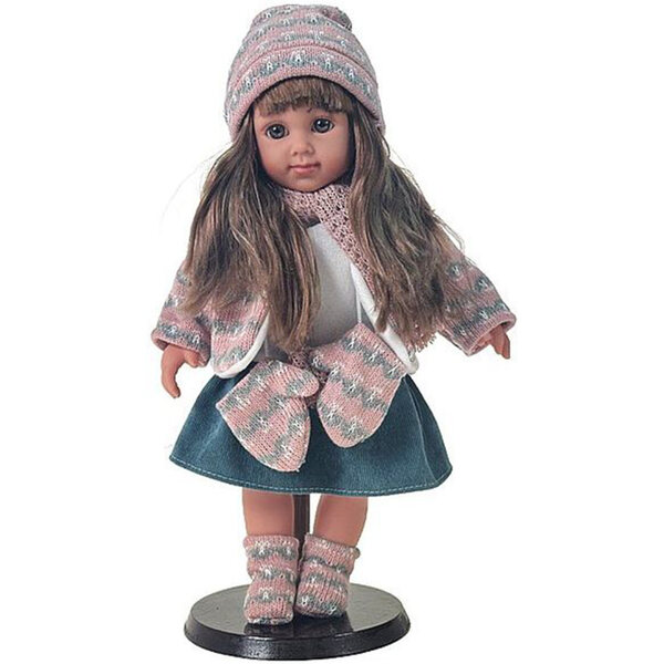 Bambola con Capelli Scuri in Giacca Elegante con Guanti e Cappello - Adar