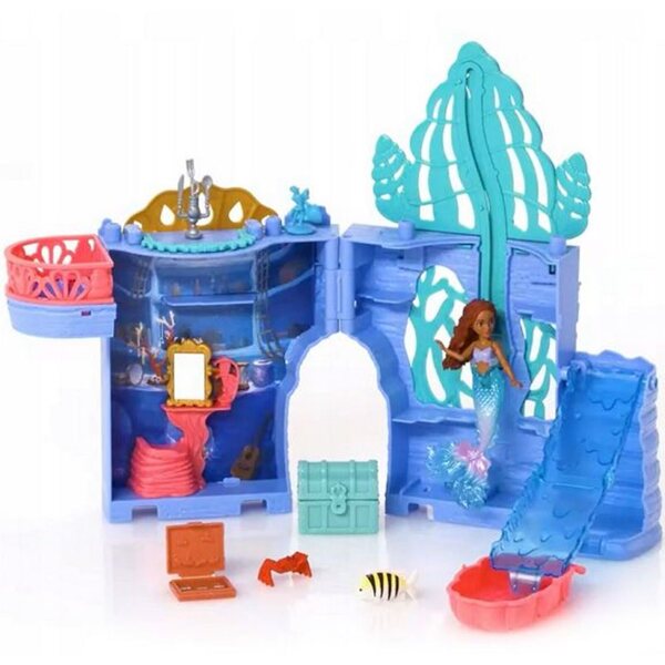 Disney Arielles Grotte-Spielset mit Schwimmbad und Rutsche, 33 x 22 x 8,5 cm