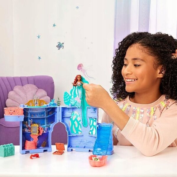 Disney Arielles Grotte-Spielset mit Schwimmbad und Rutsche, 33 x 22 x 8,5 cm