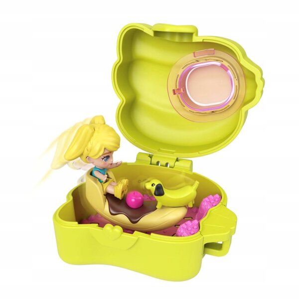 Polly Pocket Fruit Surprise Banana Set avec mini poupée et pendentif