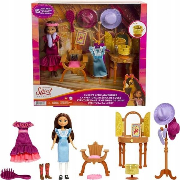 Spirit Mustang: Spirit di Libertà Doll Lucky con Guardaroba e Accessori Mattel
