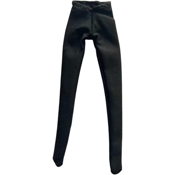 Calze Lunghe per Action Figure 1/12 Femminili, Tessuto Morbido Nero - 15 cm