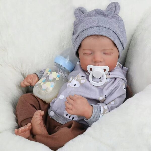 Bambola Reborn Babeside 43cm - Realistica Bambola Neonato in Morbido Vinile con Accessori