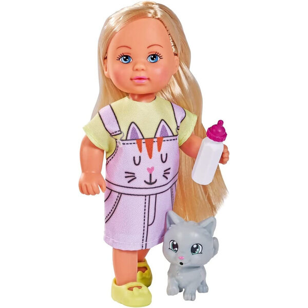 Bambola Evi con Gattino 2 Modelli - Simba, Accessori Inclusi per Bambini 3+
