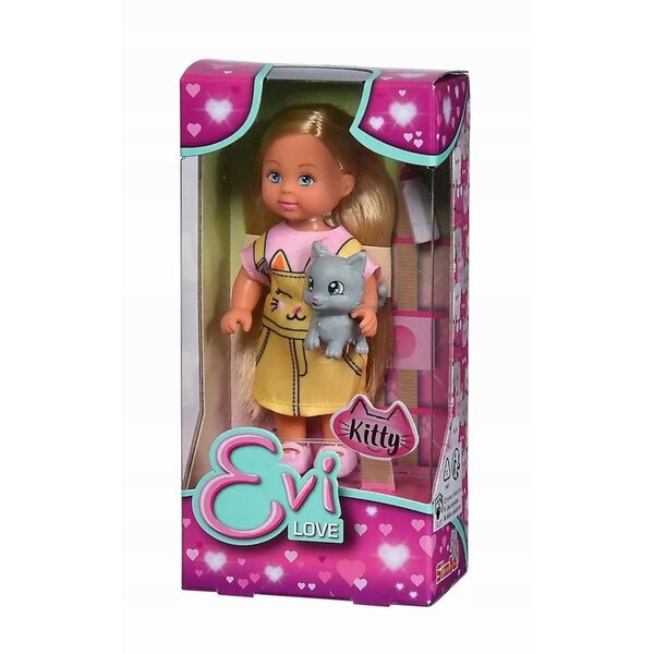 Bambola Evi con Gattino 2 Modelli - Simba, Accessori Inclusi per Bambini 3+