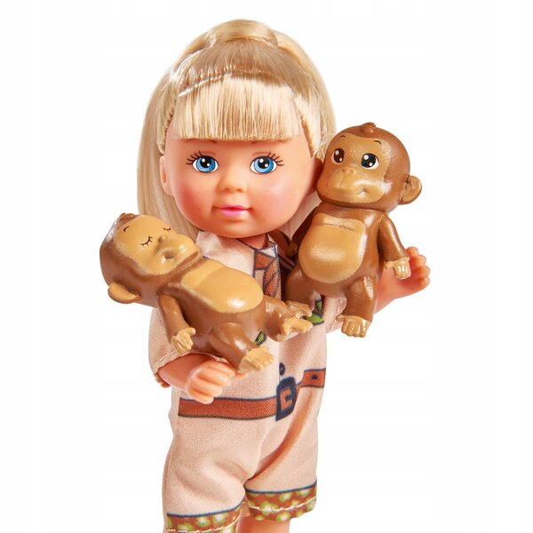 Simba Bambola Evi con scimmiette set gioco per bambini 3+ anni
