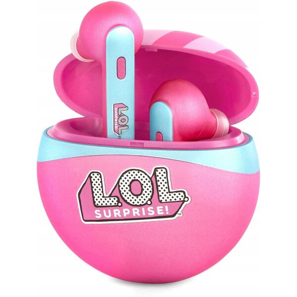 L.O.L. Surprise Kabellose Kopfhörer für Mädchen mit 3D-Stereo-Audio und wiederaufladbarer Hülle