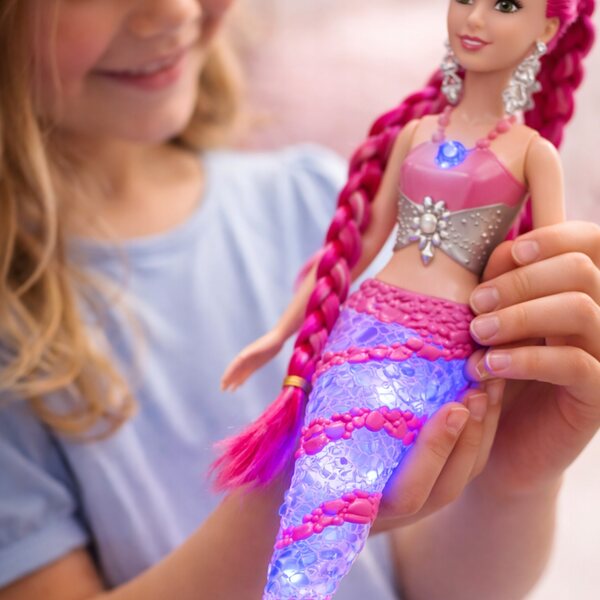 Bambola Sirena 30 cm Illuminazione LED e canta con accessori in regalo