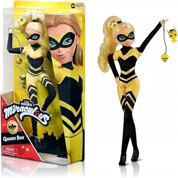Bambola Queen Bee Miraculous 26 cm con Jojo e Kwami per Bambini 4+