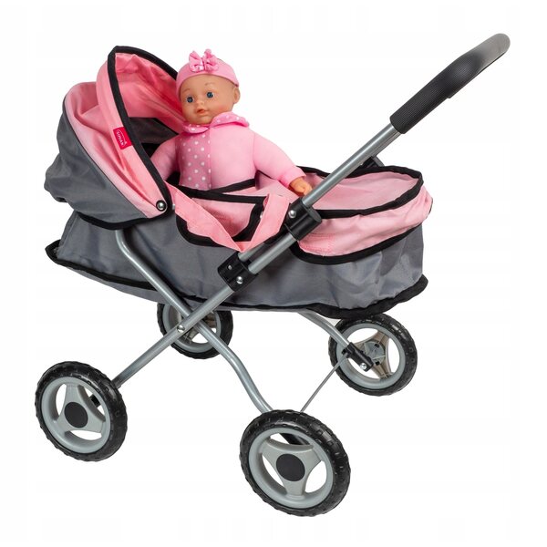 Set Passeggino Profondo con Bambola Bobas Morbida 28 cm Bambolina