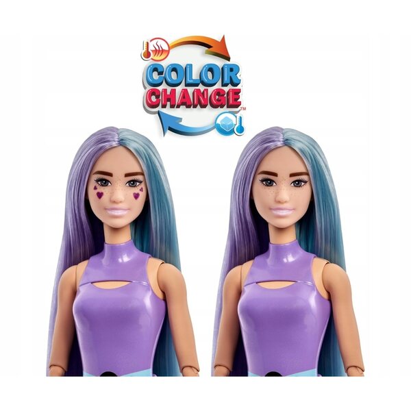 Barbie Pop Reveal Bubble Tea Mleko Taro mit 8 Überraschungen und blau-lila Haaren