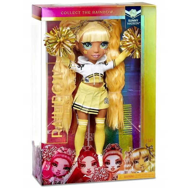 MGA RAINBOW HIGH CHEER LALKA SPORTOWA SUNNY MADISON CHEERLEADERKA SŁONECZNA