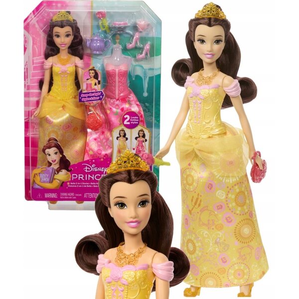 Disney Schöne Prinzessin mit 2 Kleidern und Accessoires für Modespiele 28 cm