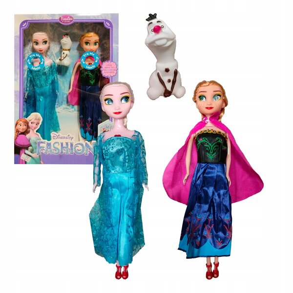 Set aus 25 cm großen Anna- und Elsa-Musikpuppen von Frozen mit Ton- und Lichteffekten
