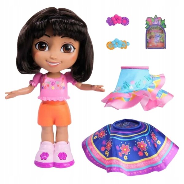 Dora l'Esploratrice - Bambola danzante interattiva 30 cm con apprendimento bilingue e musica