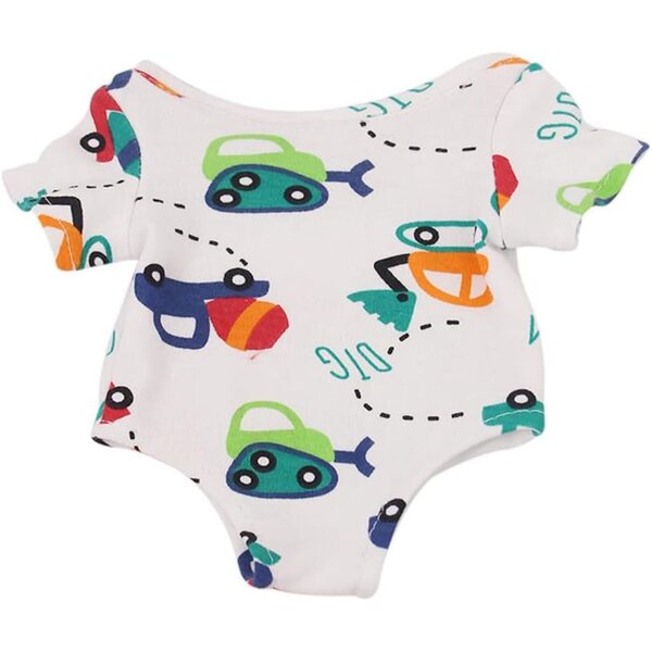 Badeanzugkleid für 18-Zoll-amerikanische Puppen – Stretch-Autodruck