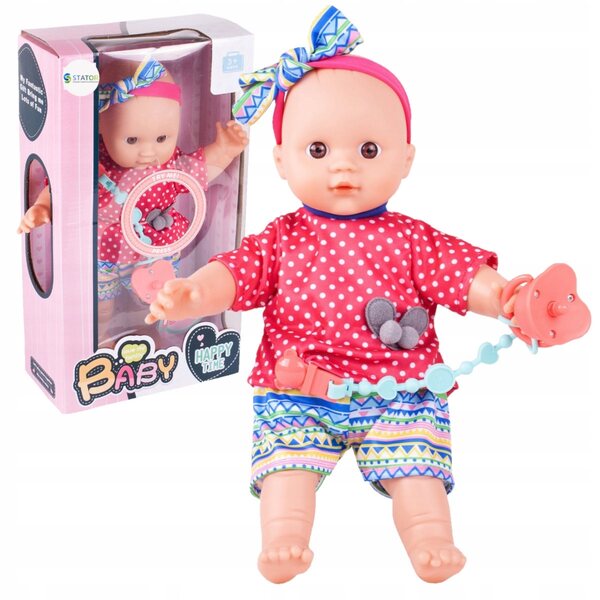 Bambolina interattiva 31 cm con ciuccio Sonoro e Abbigliamento Rimovibile