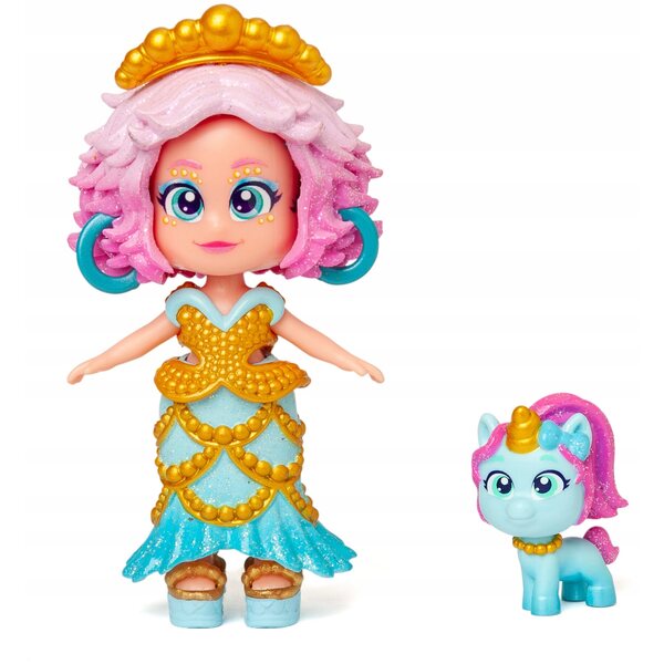 Bambola KookyLoos Glitter Unicorns Pearl Princes con capelli colorati e accessori
