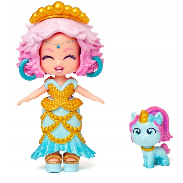 Bambola KookyLoos Glitter Unicorns Pearl Princes con capelli colorati e accessori