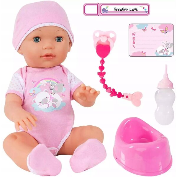 Bayer Piccolina Love: bambola interattiva 42 cm con suoni e accessori