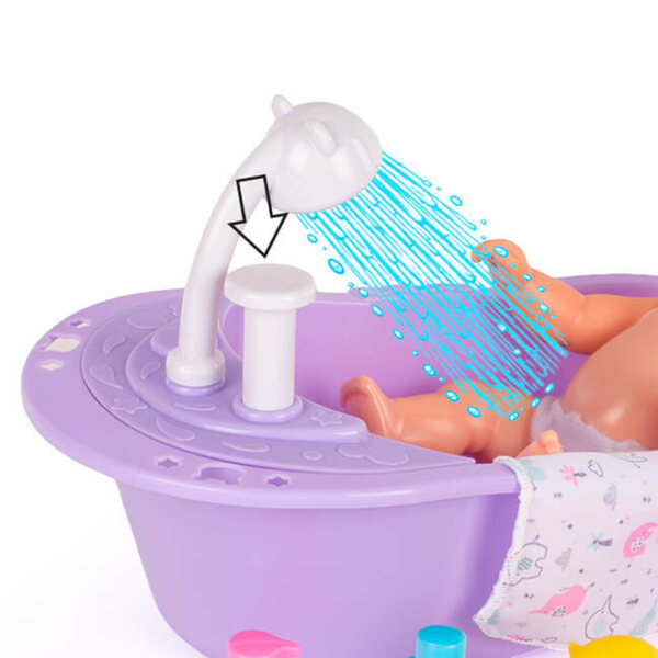 Laletta Bobas mit Wanne und Badezubehör – Lernspiel 3+