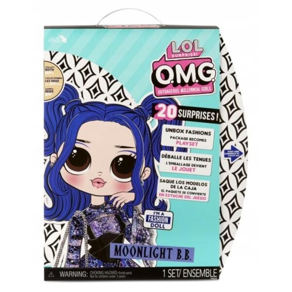 LOL Surprise OMG Moonlight BB mit 20 Überraschungen und Puppenmode-Accessoires