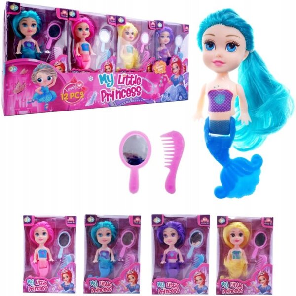 Bambola Sirena con Accessori per Bambine dai 3 Anni - 4 Modelli Diversi