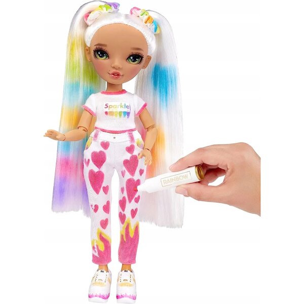 Bambola MGA Rainbow High Color & Create per bambini da 4 anni in plastica e tessuto