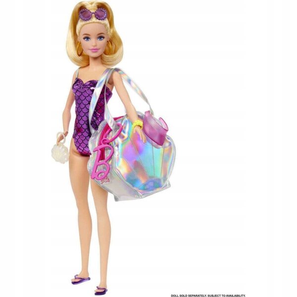 Barbie Premium-Modezubehörset mit muschelförmiger Tasche für Kinder ab 3 Jahren