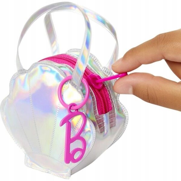 Barbie Premium-Modezubehörset mit muschelförmiger Tasche für Kinder ab 3 Jahren
