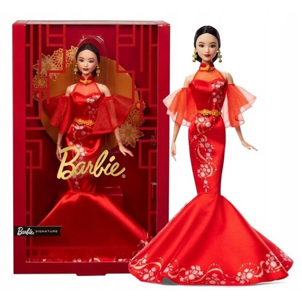 Barbie Luna Neujahr mit traditionellem roten Qipao-Kleid 29 cm
