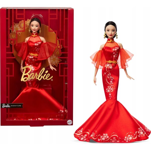 Barbie Luna Neujahr mit traditionellem roten Qipao-Kleid 29 cm