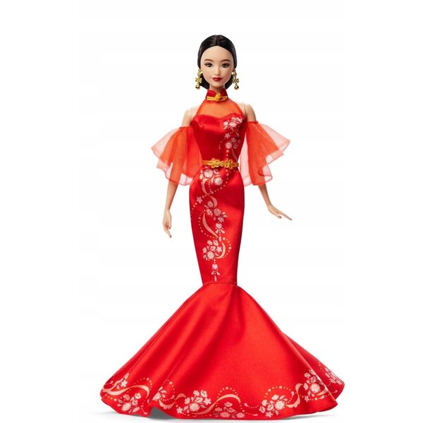 Barbie Luna Neujahr mit traditionellem roten Qipao-Kleid 29 cm