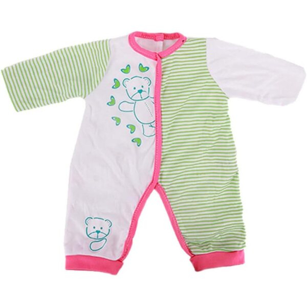 Kleidungsset für 18-Zoll-amerikanische Puppen – Stretch-Overall und Pyjama