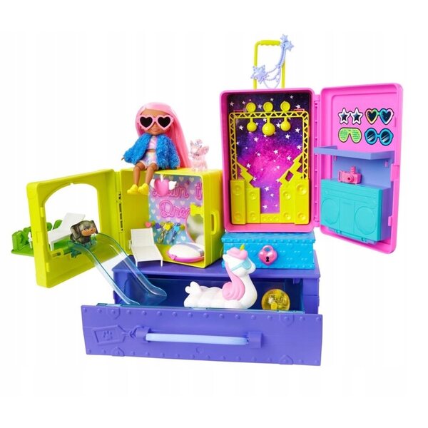 Barbie-Extra-Set mit Minipuppe, Tieren und Zubehör für Sommerspiele