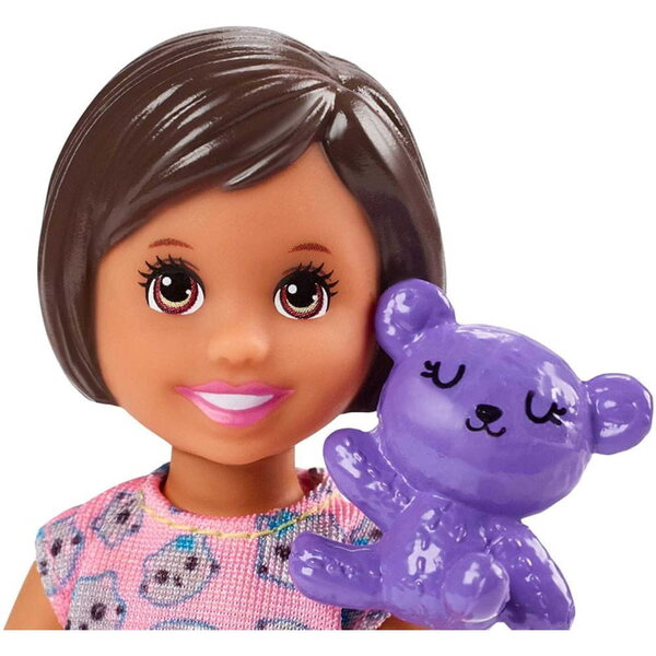 Barbie Skipper mit Zelt und Decke, 20,5 cm großes Laufspielset
