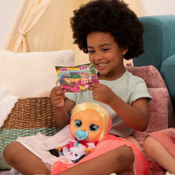 Cry Babies Alice Puppe 30 cm – Weinende und spielende Puppe mit abnehmbarer Kleidung
